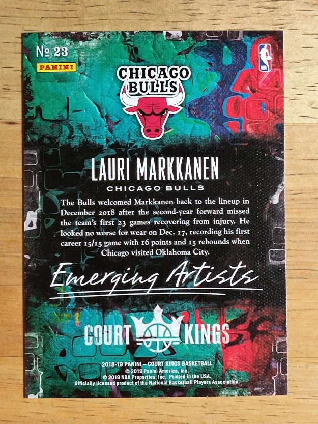 2018-19 Court Kings Emerging Artists #23 Lauri Markkanen