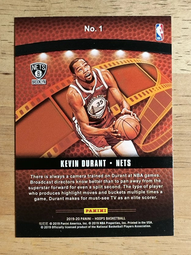 2019-20 Hoops Lights Camera Action #1 Kevin Durant