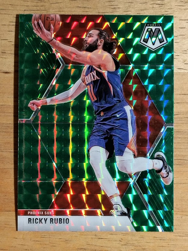 2019-20 Panini Mosaic Mosaic Green #158 Ricky Rubio
