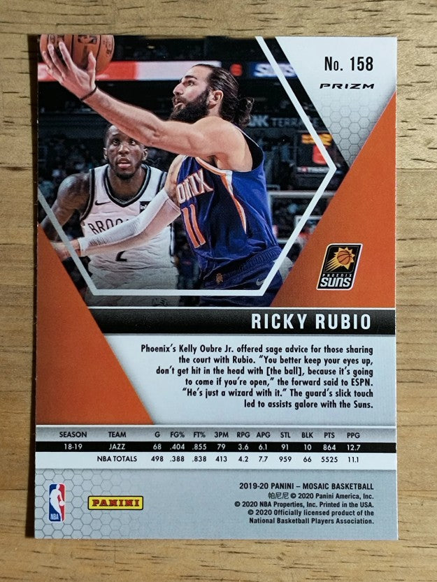 2019-20 Panini Mosaic Mosaic Orange Reactive #158 Ricky Rubio