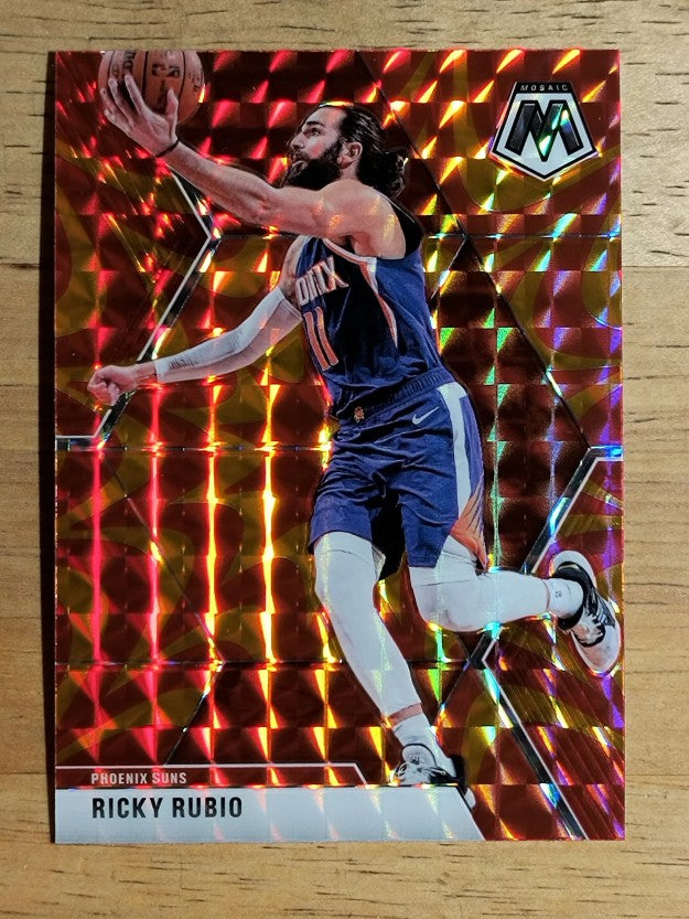 2019-20 Panini Mosaic Mosaic Orange Reactive #158 Ricky Rubio