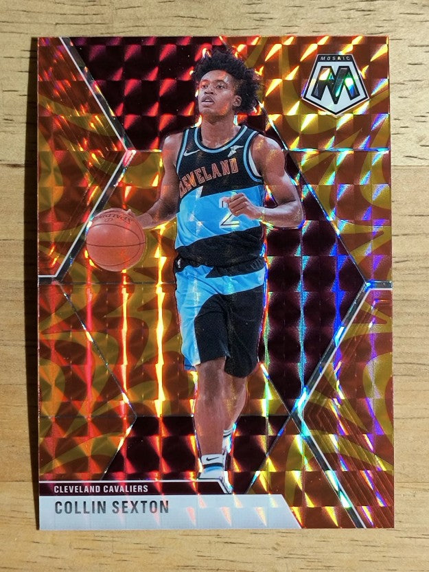 2019-20 Panini Mosaic Mosaic Orange Reactive #167 Collin Sexton