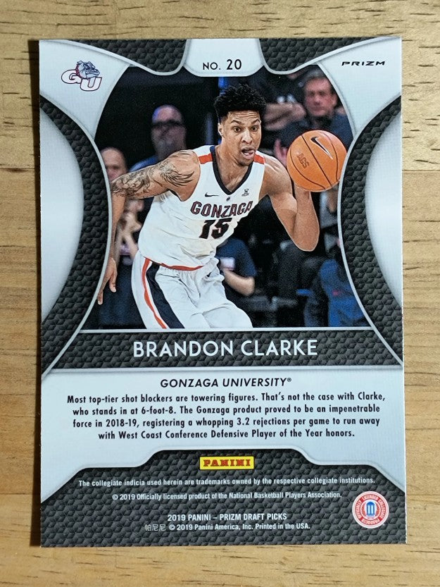 2019-20 Panini Prizm Draft Picks Prizms Blue #20 Brandon Clarke