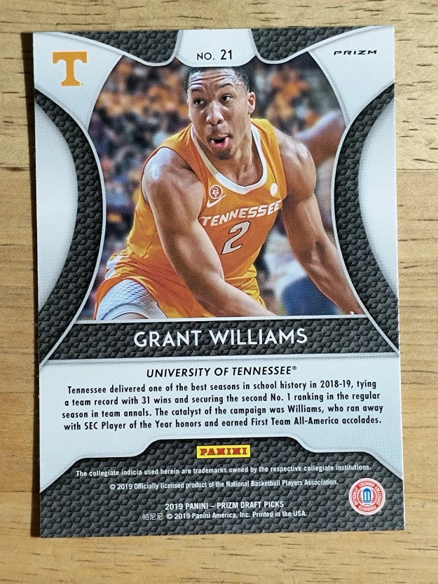 2019-20 Panini Prizm Draft Picks Prizms Blue #21 Grant Williams