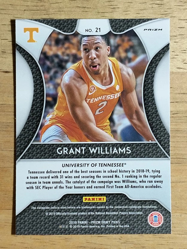 2019-20 Panini Prizm Draft Picks Prizms Blue #21 Grant Williams