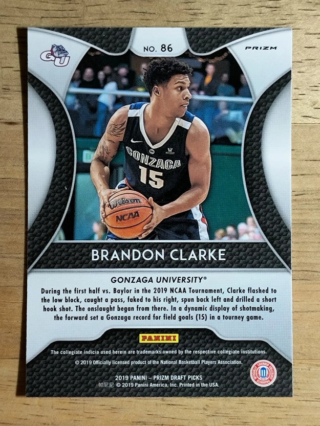2019-20 Panini Prizm Draft Picks Prizms Pink Pulsar #86 Brandon Clarke