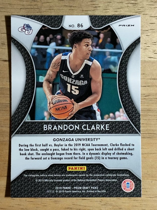 2019-20 Panini Prizm Draft Picks Prizms Pink Pulsar #86 Brandon Clarke