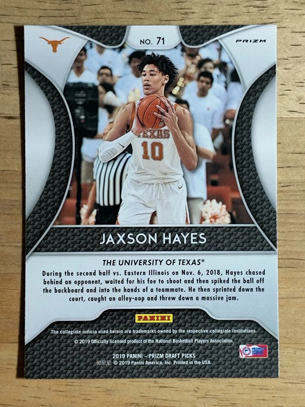 2019-20 Panini Prizm Draft Picks Prizms Silver #71 Jaxson Hayes