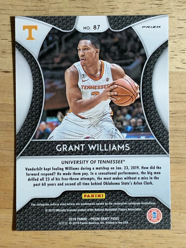 2019-20 Panini Prizm Draft Picks Prizms Silver #87 Grant Williams