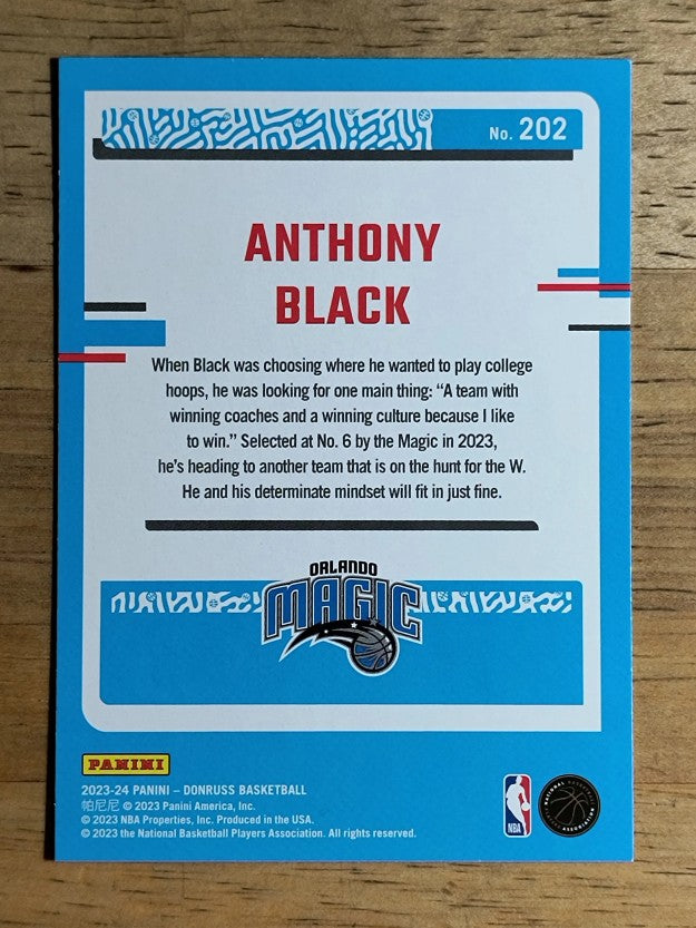 2023-24 Donruss #202 Anthony Black RC
