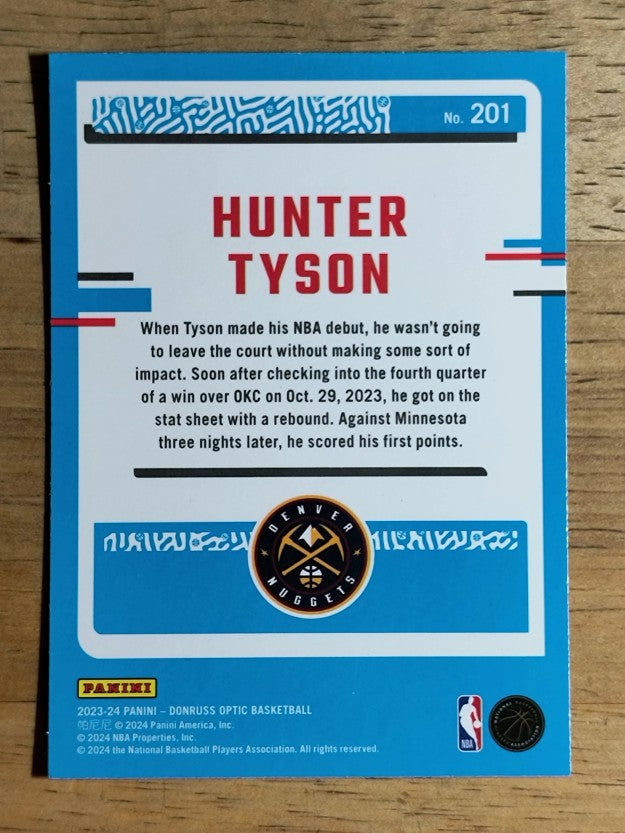2023-24 Donruss Optic #201 Hunter Tyson RR RC