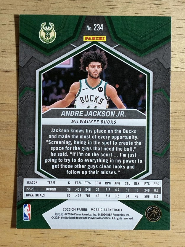 2023-24 Panini Mosaic #234 Andre Jackson Jr. RC
