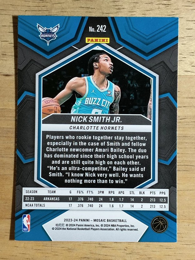 2023-24 Panini Mosaic #242 Nick Smith Jr. RC