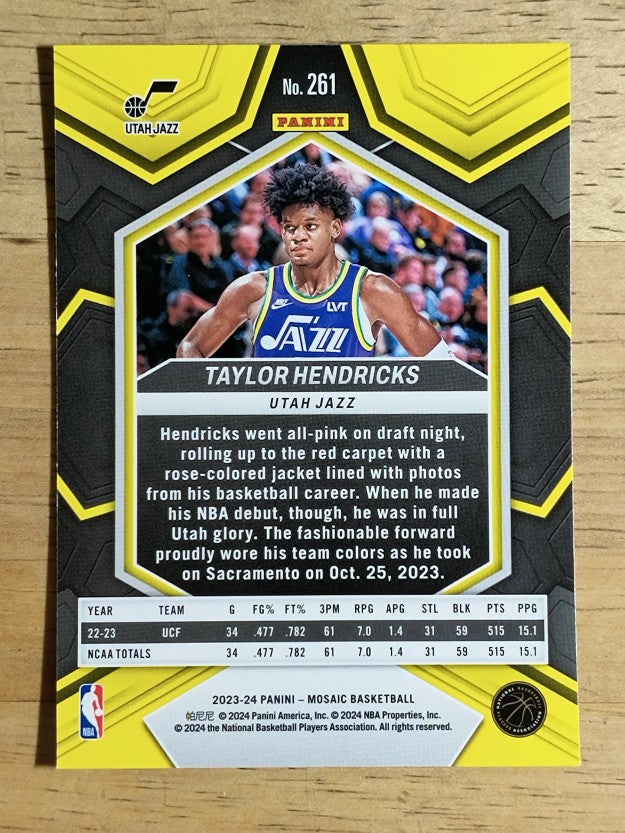 2023-24 Panini Mosaic #261 Taylor Hendricks/NBA Debut