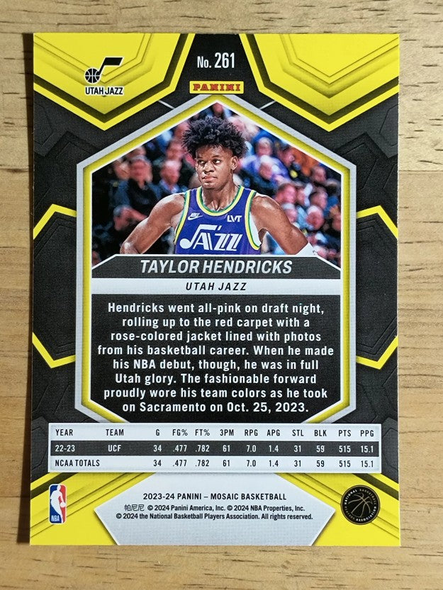 2023-24 Panini Mosaic #261 Taylor Hendricks/NBA Debut
