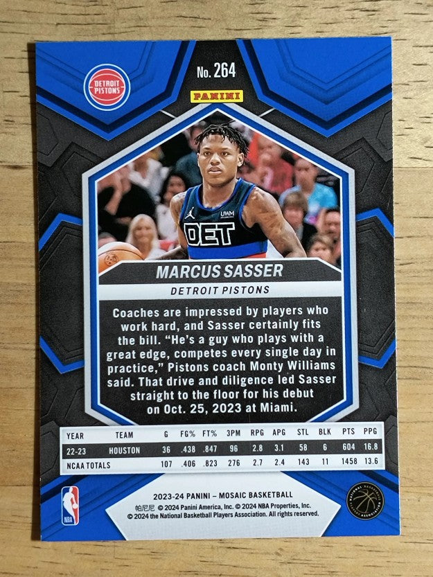 2023-24 Panini Mosaic #264 Marcus Sasser/NBA Debut