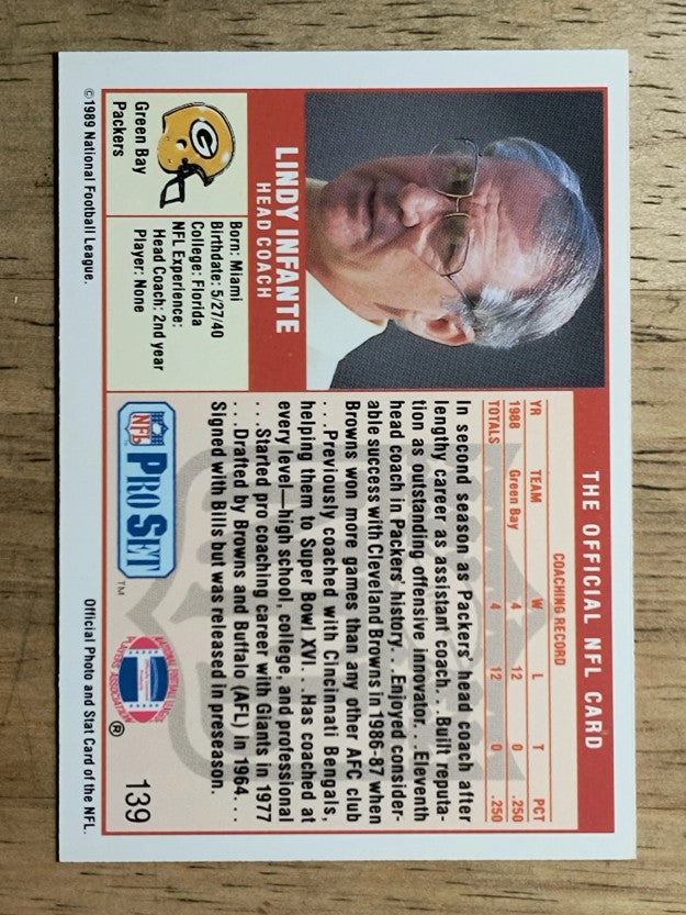1989 Pro Set #139 Lindy Infante CO