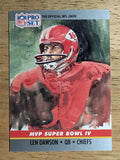 1990 Pro Set Super Bowl MVP's #4 Len Dawson