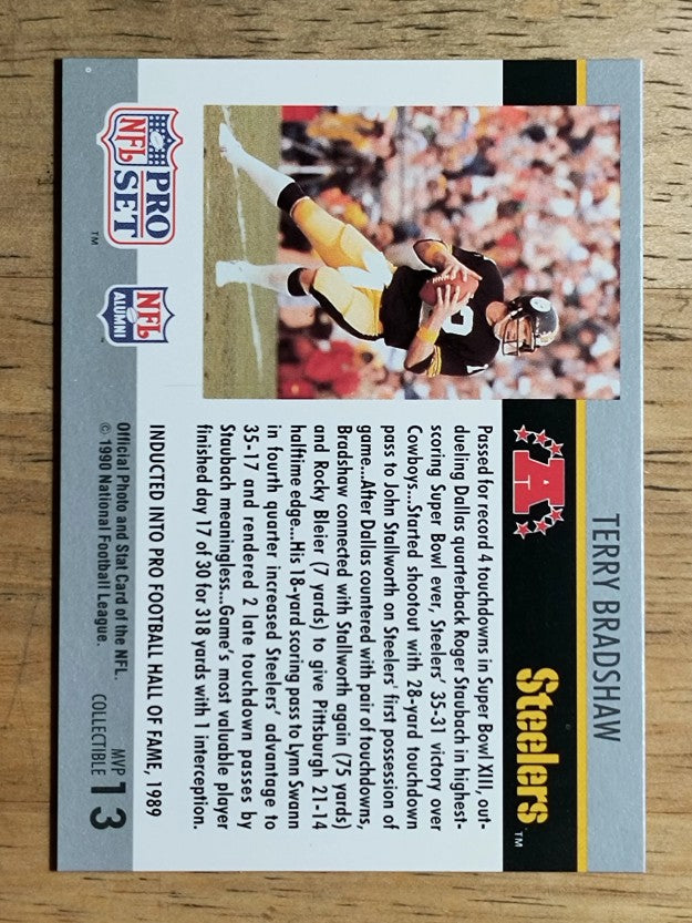 1990 Pro Set Super Bowl MVP's #13 Terry Bradshaw
