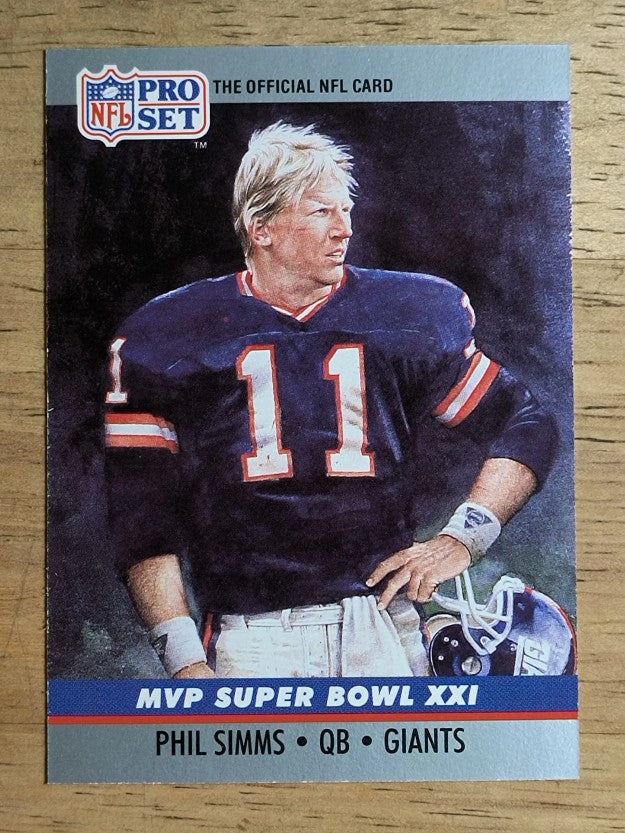 1990 Pro Set Super Bowl MVP's #21 Phil Simms