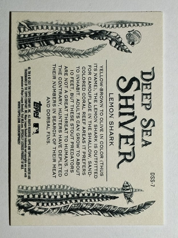 2021 Topps Allen and Ginter Deep Sea Shiver #DSS7 Lemon Shark