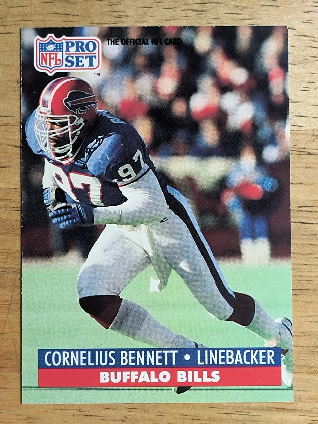 1991 Pro Set #74A Cornelius Bennett/NFLPA logo on back
