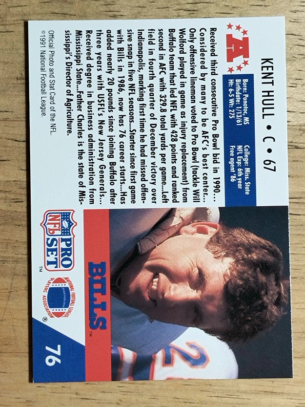1991 Pro Set #76 Kent Hull