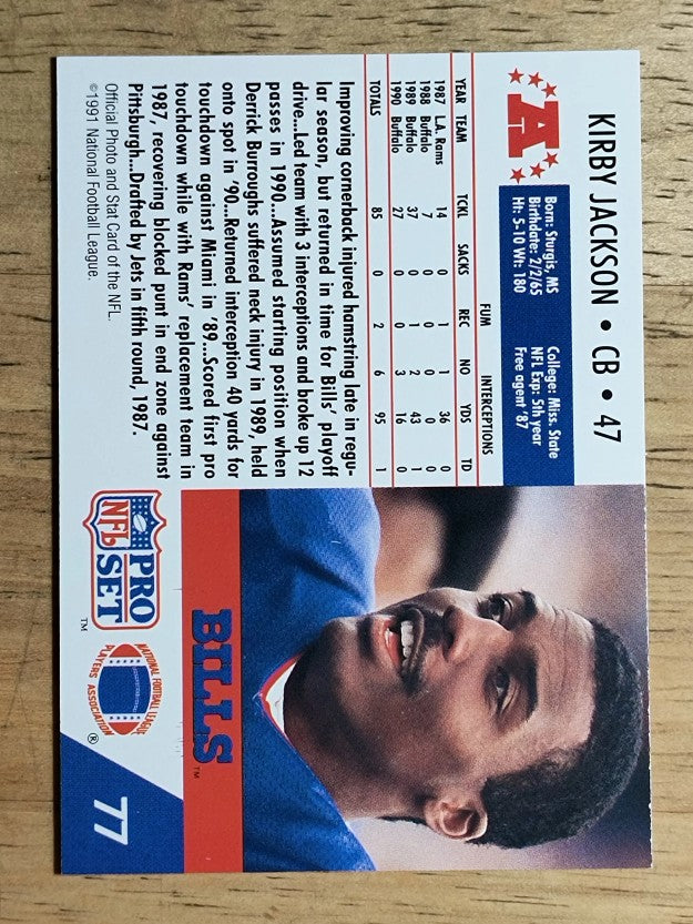 1991 Pro Set #77 Kirby Jackson RC