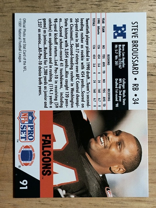 1991 Pro Set #91 Steve Broussard