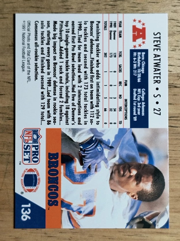 1991 Pro Set #136 Steve Atwater