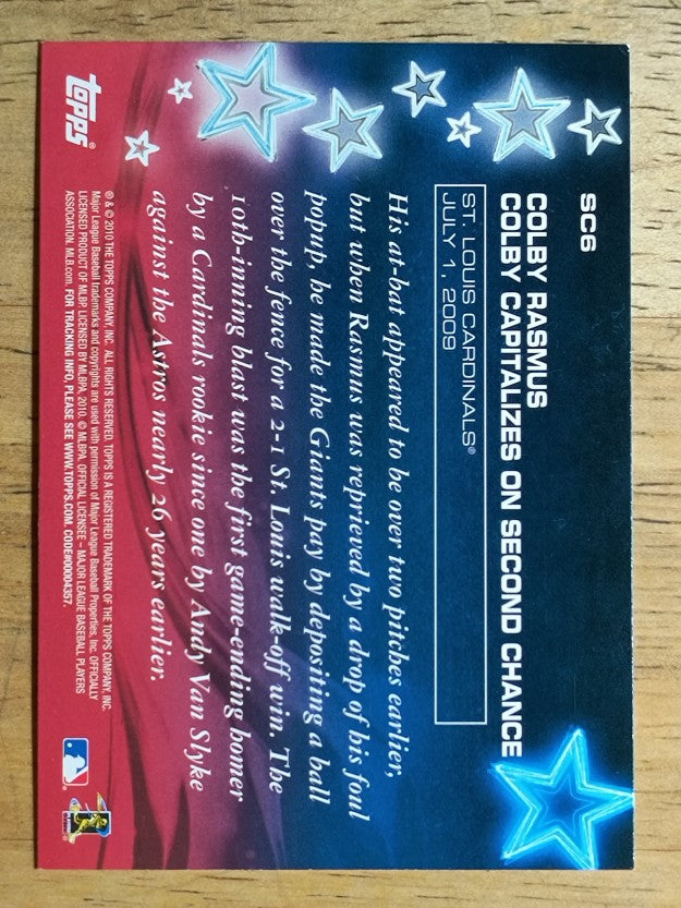 2010 Topps Opening Day Superstar Celebrations #SC6 Colby Rasmus