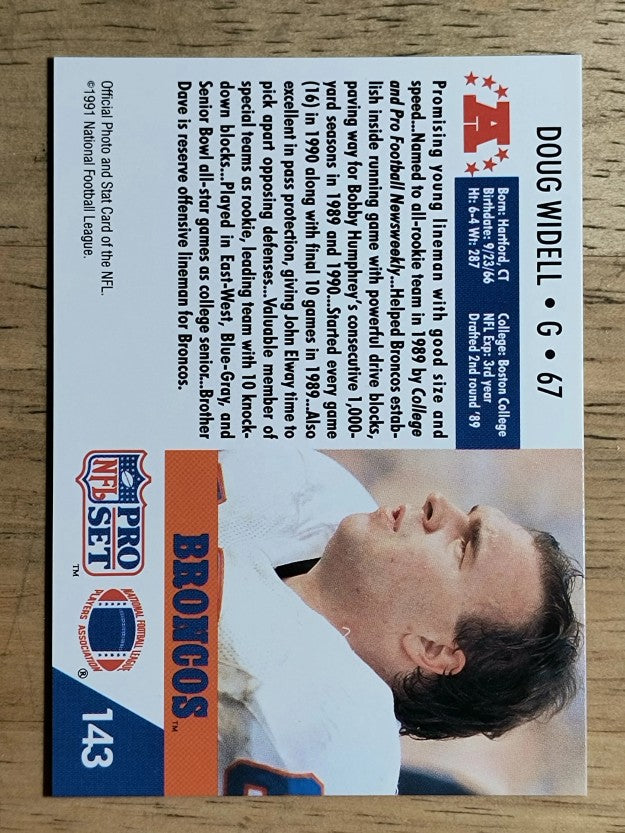 1991 Pro Set #143 Doug Widell