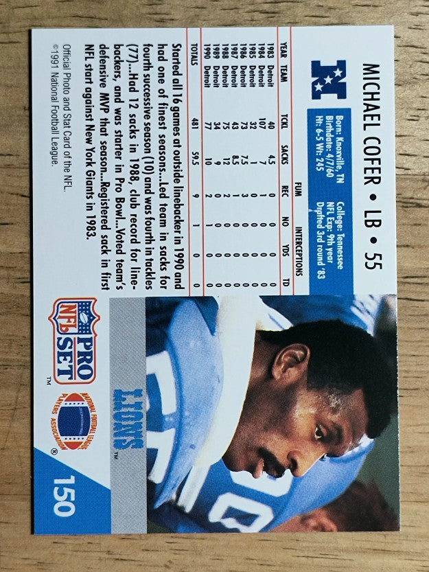 1991 Pro Set #150 Michael Cofer