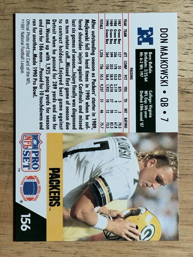 1991 Pro Set #156 Don Majkowski