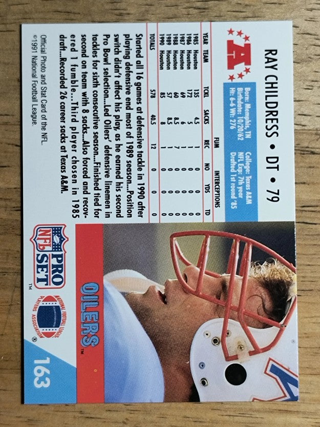 1991 Pro Set #163 Ray Childress