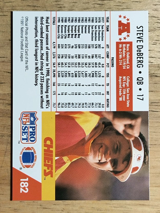 1991 Pro Set #182 Steve DeBerg