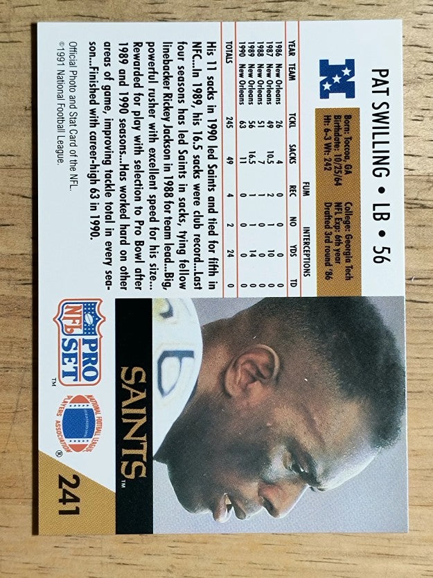 1991 Pro Set #241 Pat Swilling
