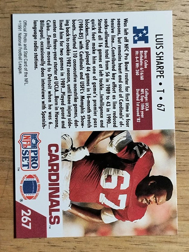 1991 Pro Set #267 Luis Sharpe