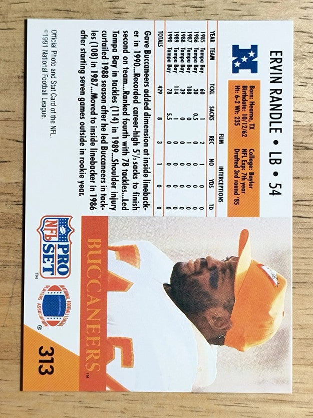 1991 Pro Set #313 Ervin Randle