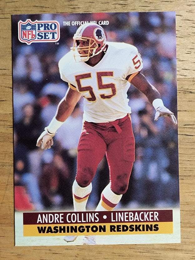 1991 Pro Set #318A Andre Collins/NFLPA logo on back