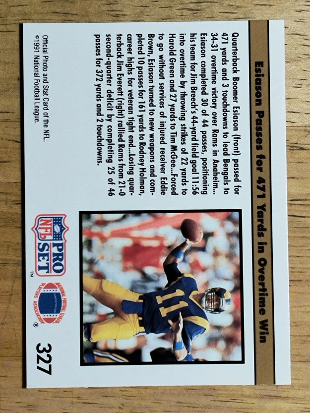 1991 Pro Set #327 Boomer Esiason REP