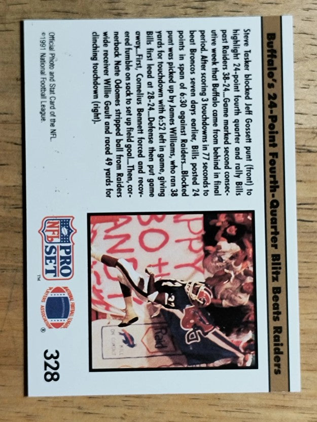 1991 Pro Set #328A Steve Tasker REP/NFLPA logo on back (NM)