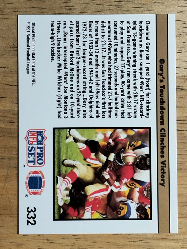 1991 Pro Set #332 49ers Streak REP