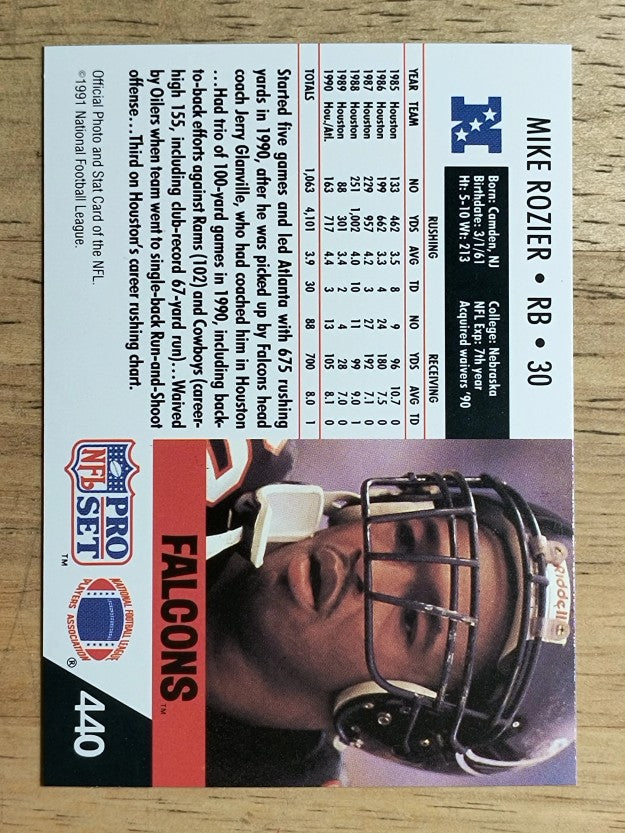 1991 Pro Set #440 Mike Rozier