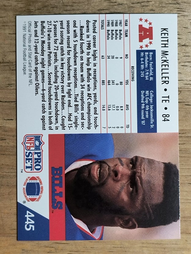 1991 Pro Set #445 Keith McKeller