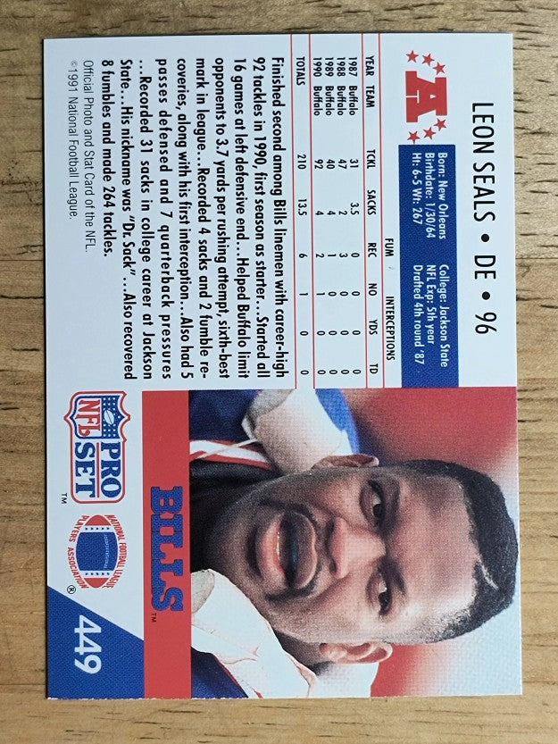 1991 Pro Set #449 Leon Seals