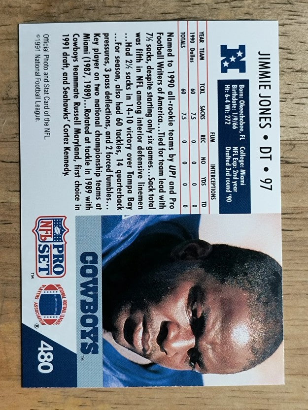 1991 Pro Set #480 Jimmie Jones