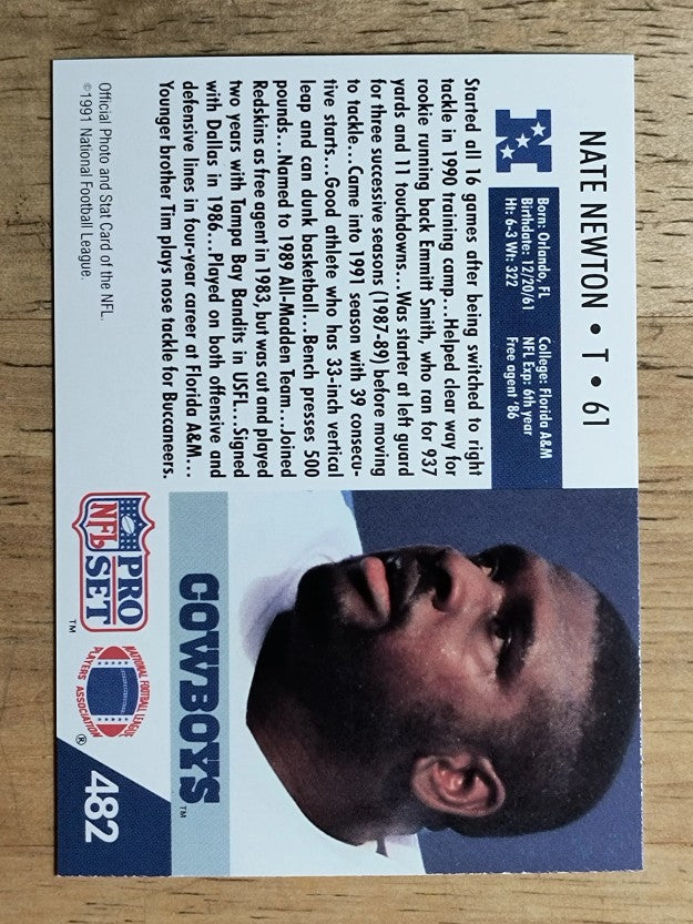 1991 Pro Set #482 Nate Newton