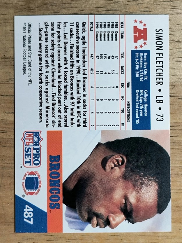 1991 Pro Set #487 Simon Fletcher