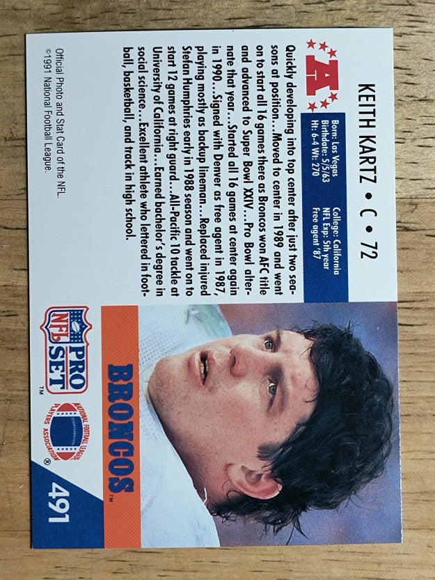 1991 Pro Set #491 Keith Kartz